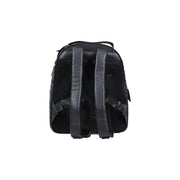 Armani Exchange Schwarzer Lederrucksack mit strukturierten Trägern und Mesh-Einsätzen für Damen