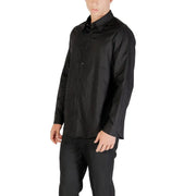 Men’s black long-sleeved collared dress shirt and trousers from Armani Exchange