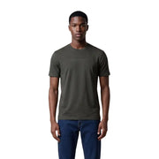 Armani Exchange Olivgrünes Baumwoll-T-Shirt für Herren mit dezentem Logo-Aufdruck auf der Brust