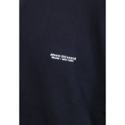 Armani Exchange Baumwollpullover für Herren in Dunkelblau mit weißem, gesticktem Logo, Vorderansicht