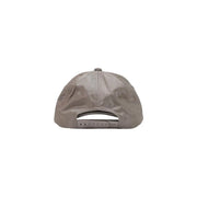 Armani Exchange graue Herren-Baseballkappe aus Polyester mit matter Oberfläche und verstellbarem Riemen, Ansicht von hinten.