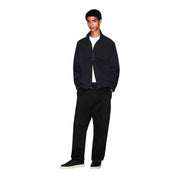 Armani Exchange Schwarze Herren-Baumwolljacke mit Reißverschluss, elegantem, modernem Design und dezentem Logo auf der Brust