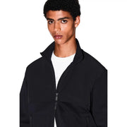 Armani Exchange Schwarzes Herren-Sweatshirt aus Baumwolle mit Reißverschluss vorne und dezenten Ziernähten in einem eleganten, modernen Design