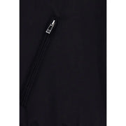 Armani exchange Schwarzer Herrenblazer aus Polyester mit schwarzer Reißverschlusstasche und elegantem, silberfarbenem Reißverschlussanhänger mit geprägtem Logo