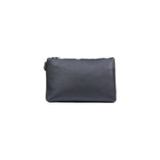 Schwarzes, genarbtes Lederetui mit Reißverschluss von Armani Exchange Herren-Handtasche aus Polyester, 30 x 20 x 4 cm, für den täglichen Gebrauch