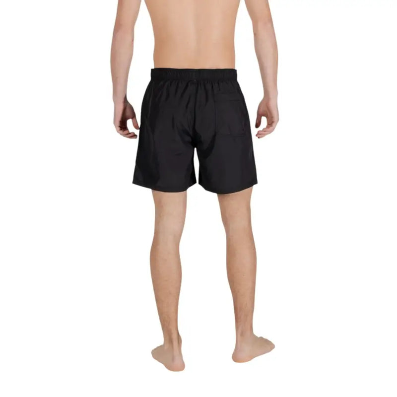 Armani Exchange Schwarze Herren-Badeshorts aus Polyester mit elastischem Bund und Seitentaschen für Frühling und Sommer