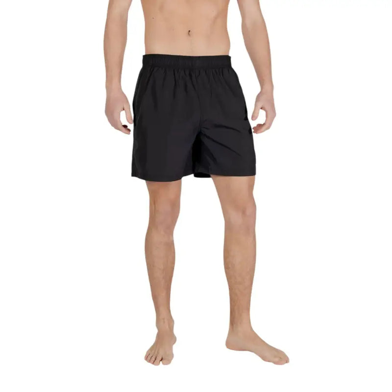 Armani Exchange Schwarze Herren-Badeshorts aus Polyester mit elastischem Bund und glattem, leichtem Material für Frühling und Sommer