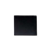 Black leather bifold wallet from Armani Exchange for men with inner pockets