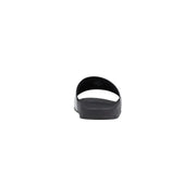 Armani Exchange Schwarze Herren-Sandalen mit strukturiertem PVC-Riemen und Gummisohle für den Alltag