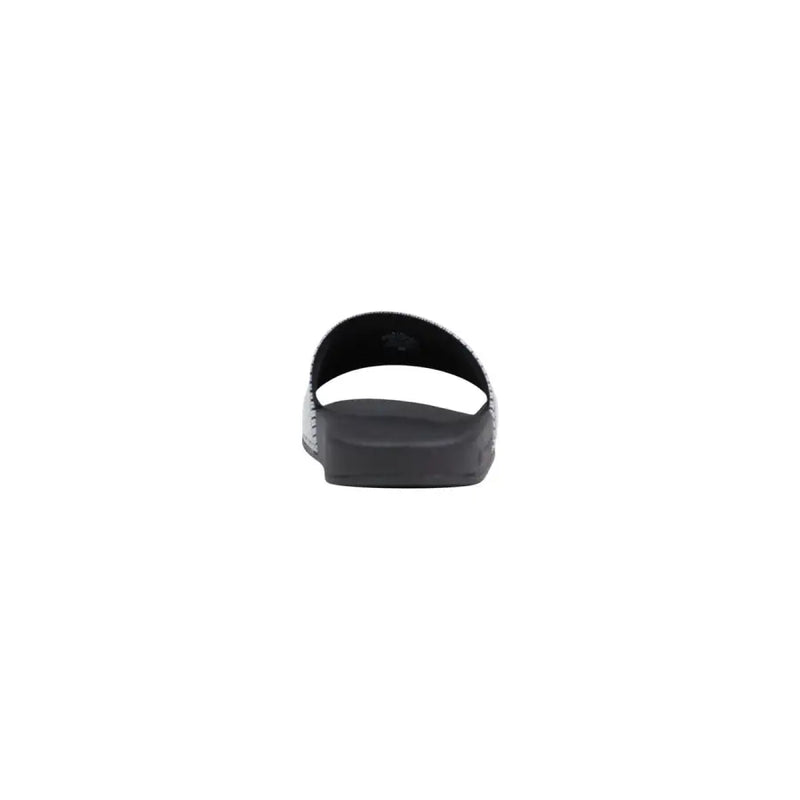 Armani Exchange Schwarze Herren-Sandalen mit strukturiertem PVC-Riemen und Gummisohle für den Alltag