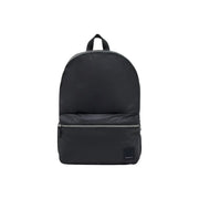 Armani Exchange Schwarzer Herren-Nylonrucksack mit Reißverschlusstasche vorne und dezentem Markenlogo, Größe 31 x 45 x 19 cm