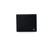 Black textured bi-fold wallet with inside pocket from Armani Exchange for men