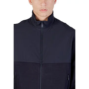 Armani Exchange Schwarze Herrenjacke mit Reißverschluss, hohem Kragen und zwei Seitentaschen für die Freizeit