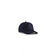 Armani Exchange Herren-Kappe aus Polyester mit blauem Print in Dunkelblau mit dezentem, farblich abgestimmtem, gesticktem Logo auf der Vorderseite