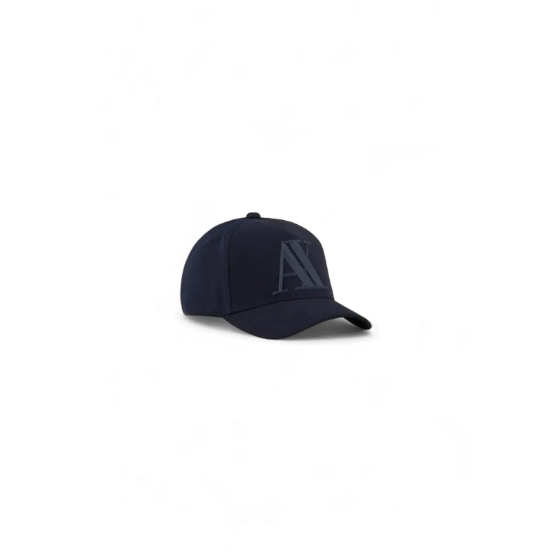 Armani Exchange Herren-Kappe aus Polyester mit blauem Print in Dunkelblau mit dezentem, farblich abgestimmtem, gesticktem Logo auf der Vorderseite
