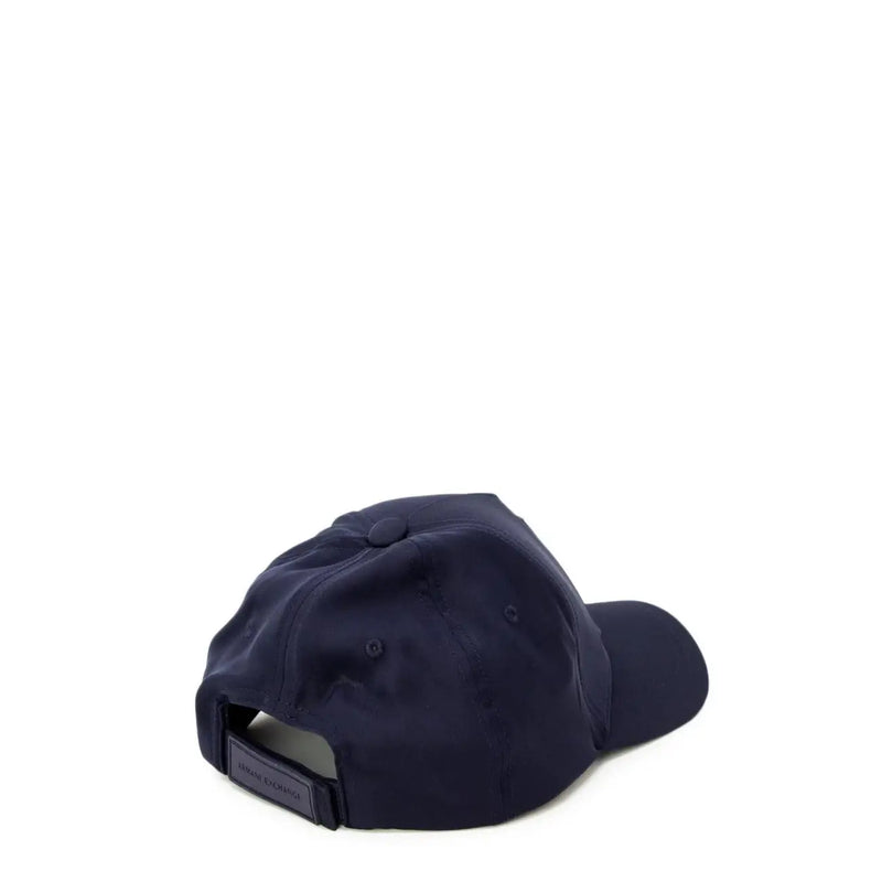 Marineblau Armani Exchange Herrenkappe aus Polyester mit verstellbarem Riemen und von hinten sichtbarem Markenlabel