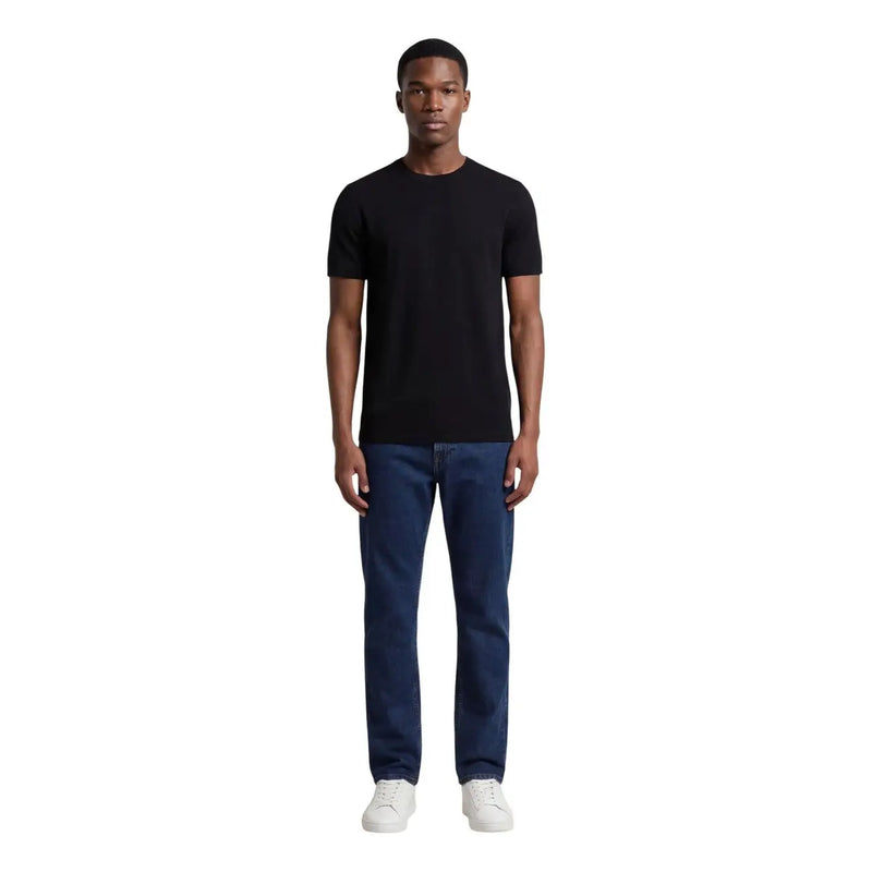 Armani Exchange men t-shirt black short-sleeved crew neck casual cotton top