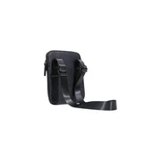 Schwarz strukturiert Armani Exchange Herren-Umhängetasche mit verstellbarem Riemen, Polyester, 22 x 23 x 1 cm, mit Reißverschluss