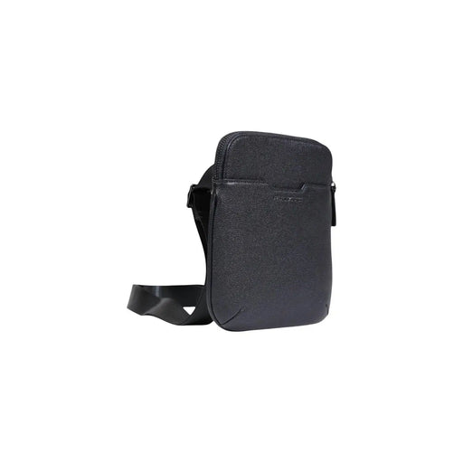 Armani Exchange Schwarze Herren-Umhängetasche aus strukturiertem Leder mit elegantem, minimalistischem Design und verstellbarem Riemen, 22 x 23 x 1 cm