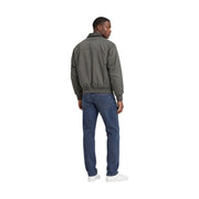 Armani Exchange Grüner Herrenblazer aus Polyester im Bomberjackenstil mit olivgrünen Bündchen und geripptem Saum