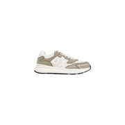 Armani Exchange Grüne Herren-Sneaker mit elegantem Design aus beigefarbenem und weißem Mesh und synthetischem Polyester