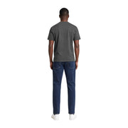 Armani Exchange Graues Herren-T-Shirt mit kurzen Ärmeln und Rundhalsausschnitt aus weichem Baumwollstoff für die Freizeit.