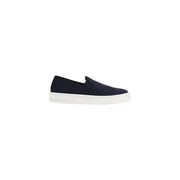 Navy blue suede Armani Exchange men leather moccasin slip-on sneaker with white rubber sole size 11