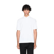 Armani Exchange Weißes Herren-Polohemd mit kurzen Ärmeln und Kragen aus 100 % Baumwolle für die Freizeit.