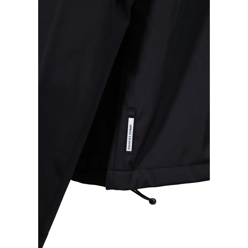 Schwarz Armani Exchange Herrenblazer aus Polyester mit elegantem, minimalistischem Design und dezenten Ziernähten