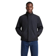 Armani Exchange Schwarzer Herrenblazer aus Polyester mit Reißverschluss, hohem Kragen und zwei Seitentaschen