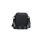 Armani Exchange Schwarze Herren-Schultertasche aus Polyester mit strukturiertem, minimalistischem Design und verstellbarem Schultergurt