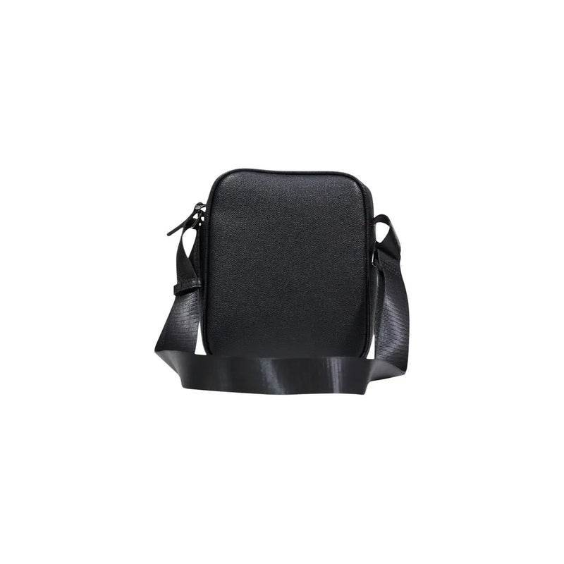 Armani Exchange Schwarze Herren-Schultertasche aus Polyester mit strukturiertem, minimalistischem Design und verstellbarem Schultergurt
