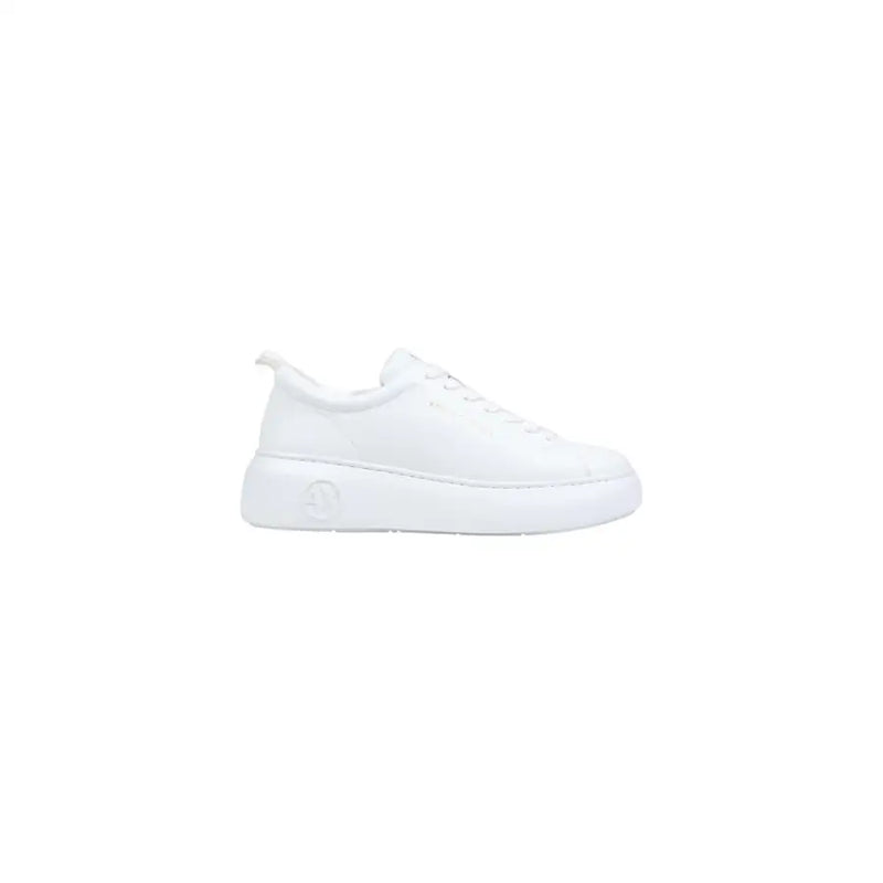 Armani Exchange Herren-Sneaker, weißes Leder, niedrigtop mit klobiger Sohle und minimalistischem, sportlichem Slip-on-Design