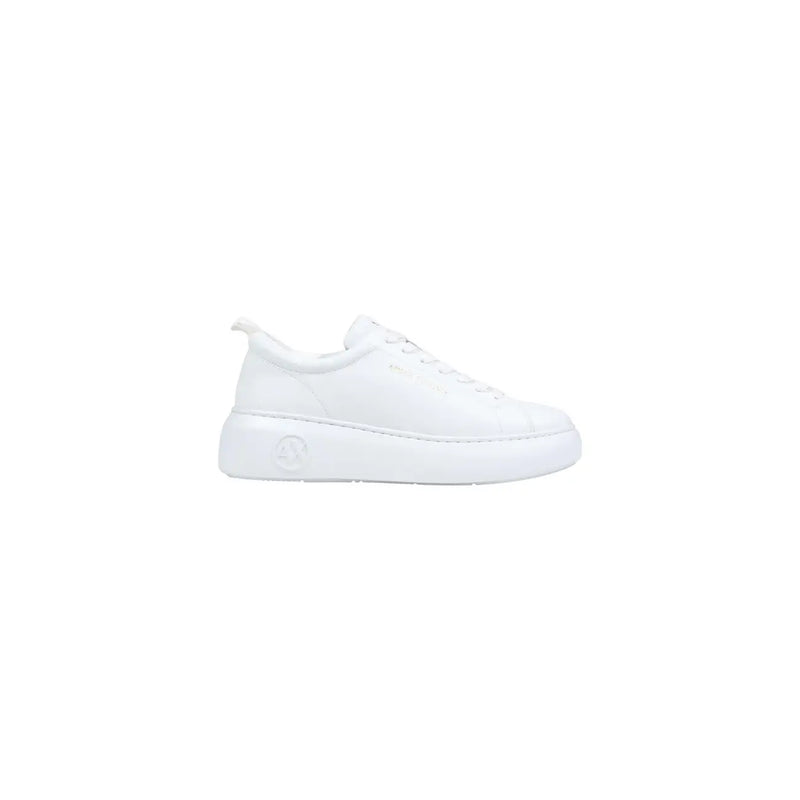 Armani Exchange men sneakers white leather low-top with chunky sole and minimalist sporty slip-on design