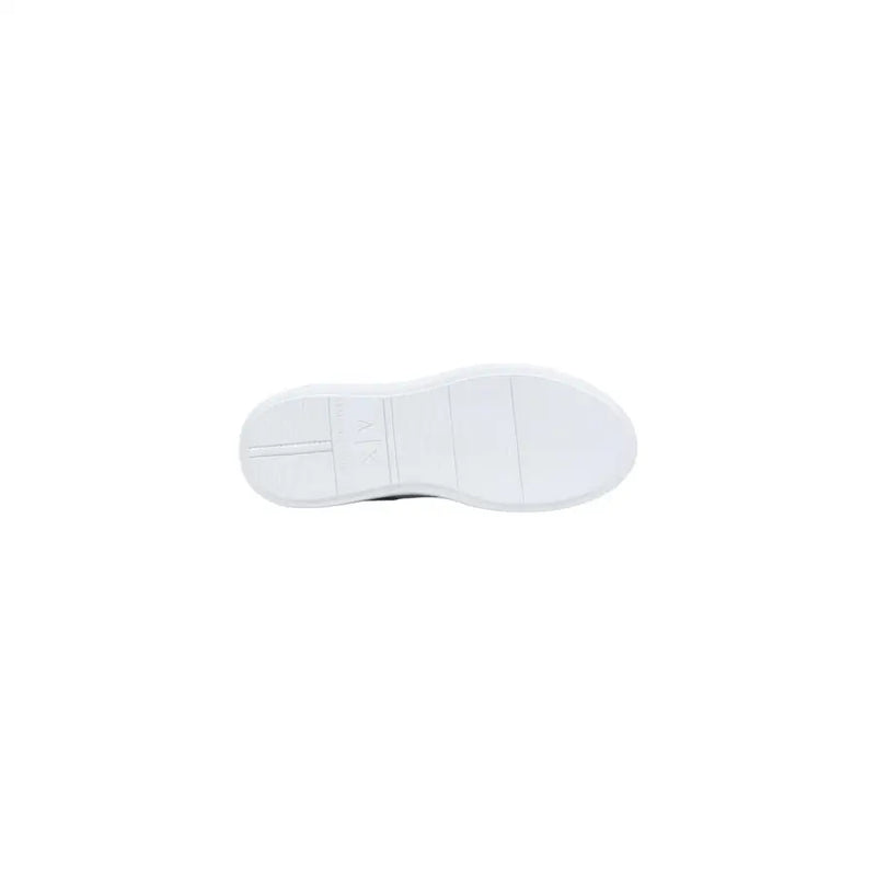 Weiße Gummisohle mit minimalistischem Design und dezentem, geprägtem Markenlogo armani exchange Herren-Sneaker, weißes Leder, Sport-Slipper
