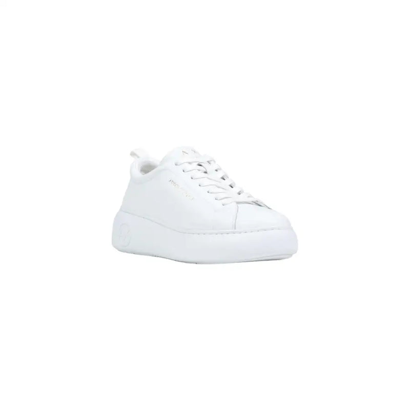 Armani Exchange Herren-Sneaker, weißes Leder, niedrigtop mit klobiger Sohle und dezentem seitlichem Branding für sportliche Nutzung