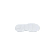 White rubber sole with minimalist design and subtle embossed branding on armani exchange men sneakers white leather sport slip