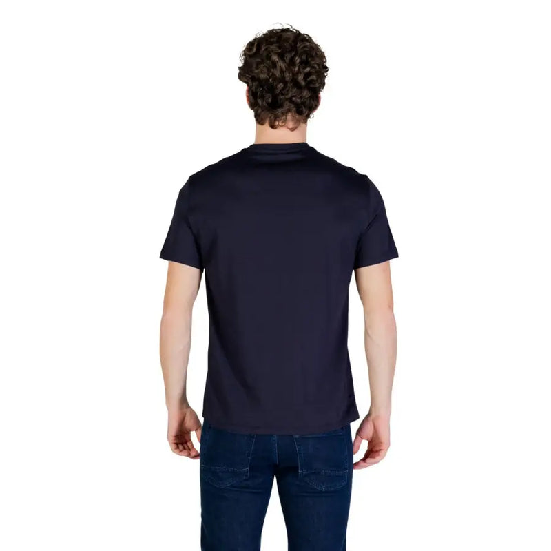 Armani Exchange Herren marineblaues Kurzarm-Rundhals-Shirt t-shirt Aus weicher Baumwolle für den Alltag.