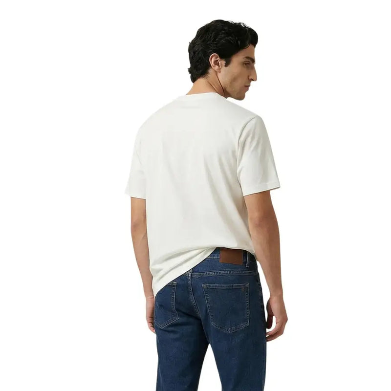 Armani Exchange Männer t-shirt Weißes, knitterfreies Baumwoll-Kurzarmshirt im klassischen Rundhalsausschnitt-Design
