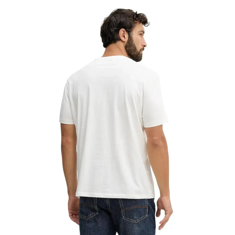 Armani Exchange Herren weiße Baumwolle t-shirt mit schlichtem Rundhalsausschnitt und kurzen Ärmeln für lässige Kleidung