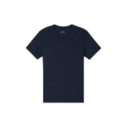 Marineblauer Baumwollstoff Armani Exchange Männer t-shirt mit minimalistischem Design und dezentem Markenlogo am Halsausschnitt
