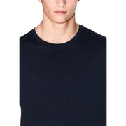 Armani Exchange Männer t-shirt Schwarzer Rundhalsausschnitt aus glattem, leichtem Stoff, ideal für die Freizeit.
