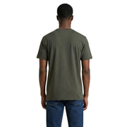 Armani Exchange men t shirt green cotton with classic crew neck and short sleeves in olive green color