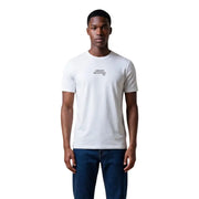 Weiße Baumwolle Armani Exchange Männer t-shirt mit kleinen schwarzen Armani Exchange Logo auf der Brust