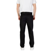 Black chino trousers by armani exchange featuring a sleek straight-leg cut and subtle stitching details