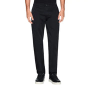 Armani Exchange Schwarze Herren-Chinohose in schmaler Passform mit klassischem geradem Bein und dezenter Bügelfalte