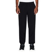 Armani Exchange Schwarze Herren-Jogginghose aus Baumwolle mit Kordelzugbund und schmal zulaufenden Beinabschlüssen für die Freizeit.