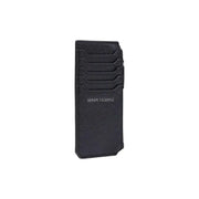 Schwarzer Lederkartenhalter mit Prägung Armani Exchange Logo, Teil von Armani Exchange Herren-Geldbörsen-Kollektion