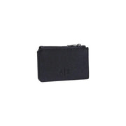 Armani Exchange Herren-Geldbörse, schwarzes Polyester, Reißverschluss-Kartenetui, Maße: 13 x 7 x 1,5 Zentimeter