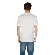 Armani exchange men white cotton short sleeve crew neck t shirt in a classic white color